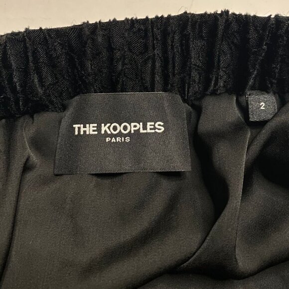 THE KOOPLES Long Pleated Skirt With Leopard Print Size 2 - Picture 3 of 6